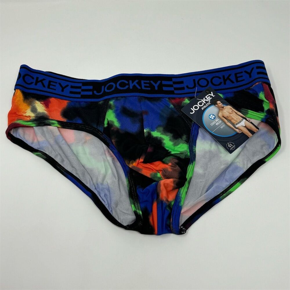 Jockey Men's Sport Cooling Mesh Performance Brief Large Multicolor Quick Dry